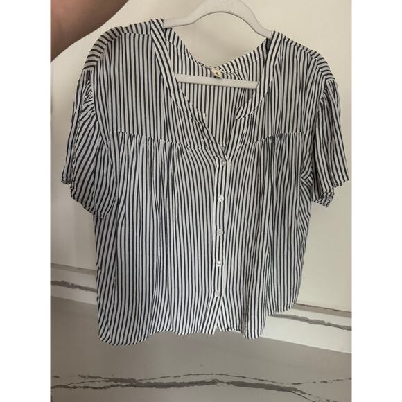 Ana Women's Blouse Button-Up Striped‎ Shirt Size Medium - Picture 6 of 6
